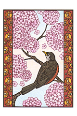 (robin & blossoms)